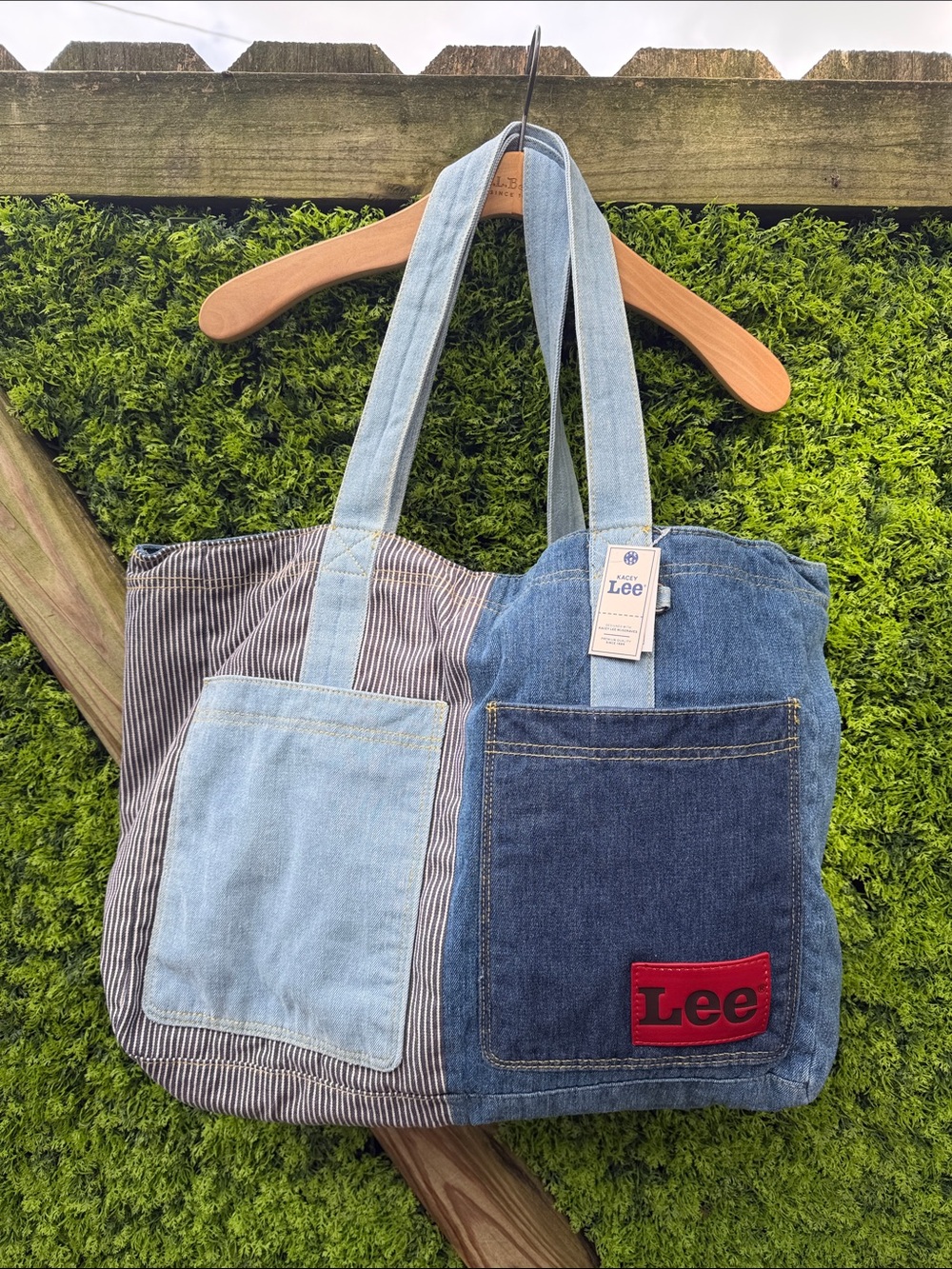 Kasey Musgraves x Lee Patchwork Denim Tote Bag NWT